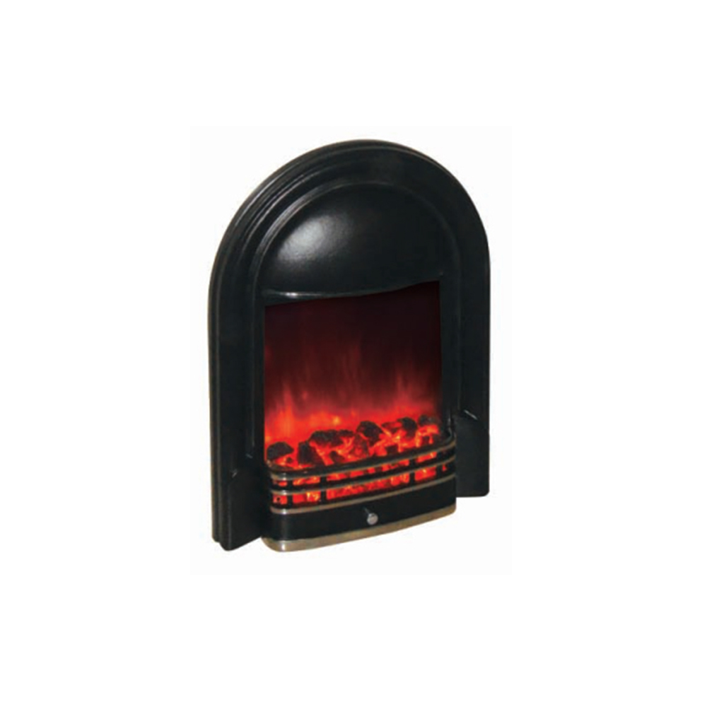 Cast Iron Curved Frame, Built-in Electric Fireplace