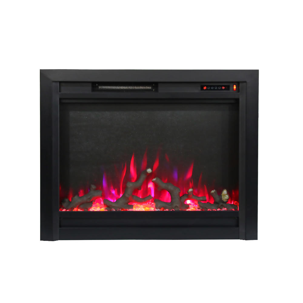 Imitation Wood Carbon Color Touch Screen Built-in Fireplace