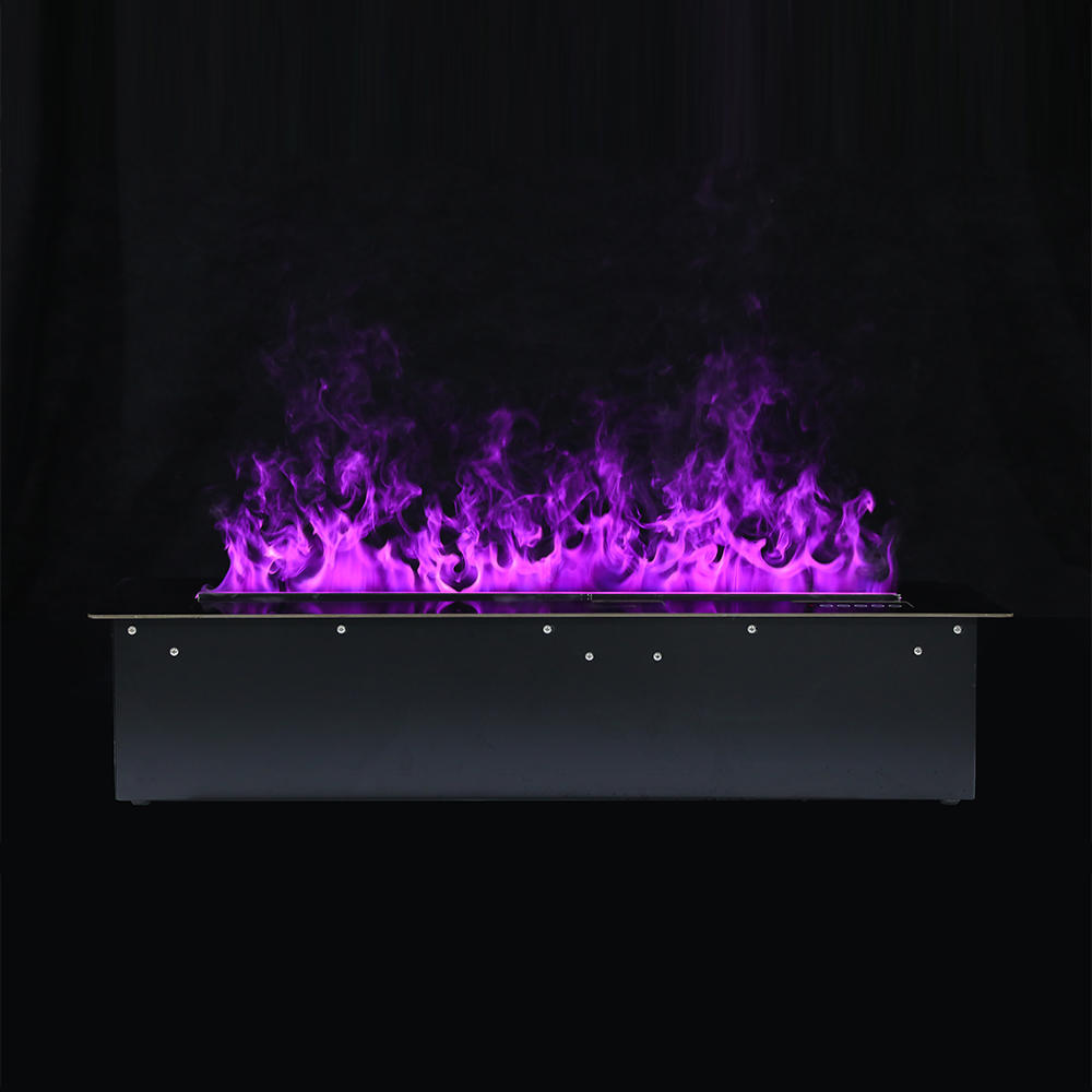 120 Black Titanium Countertop Smart Water Vapor Fireplace